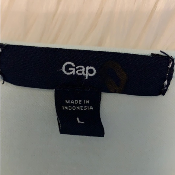 Ombré tie dyed Gap aqua yellow white tee size L - Picture 7 of 8